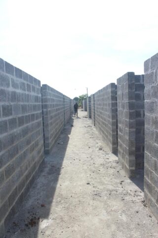Walls of the new primary school building going up